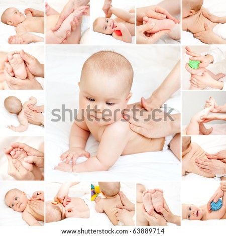 Baby Massage Clip Art