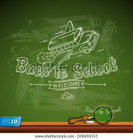 Back to school, vector Eps10 illustration.