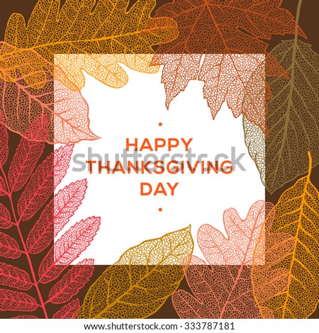 Happy Thanksgiving day, holiday background, vector illustration.