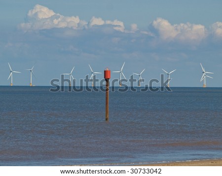 Large wind farm off the coast of Lincolnshire