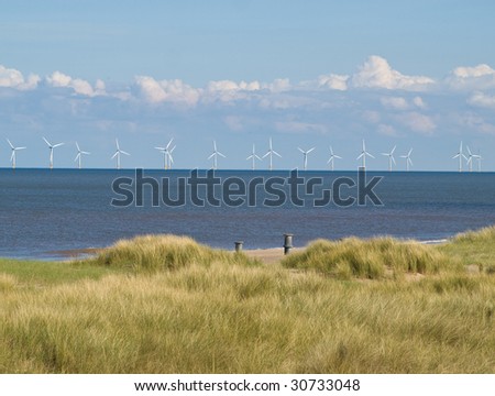 Large wind farm off the coast of Lincolnshire