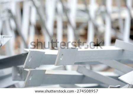 Heavy industry metal parts manufacturing - stock photo
