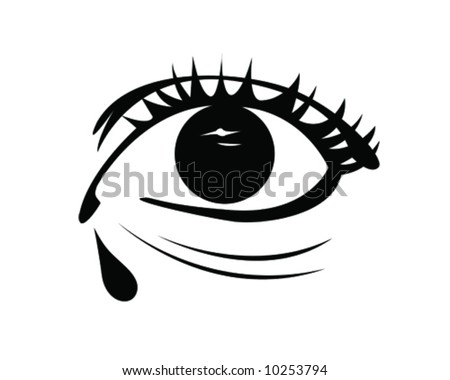 crying eyes pictures images. stock vector : Crying Eye