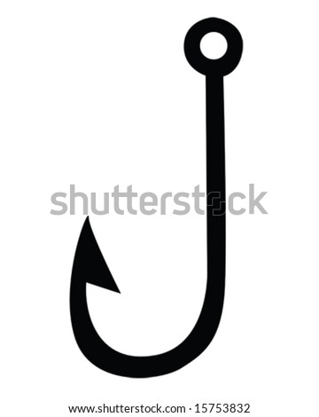 fishing hook tattoo. clip art fish hook. stock