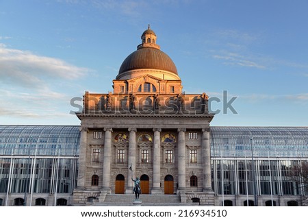 Government of munich,bavaria. old building in evening mood.