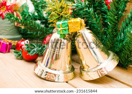Christmas bell and christmas decoration