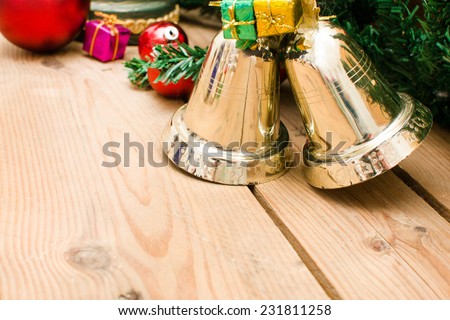Christmas bell and christmas decoration