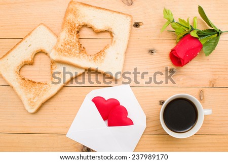 Romantic breakfast