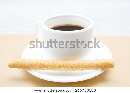 coffee and wafer