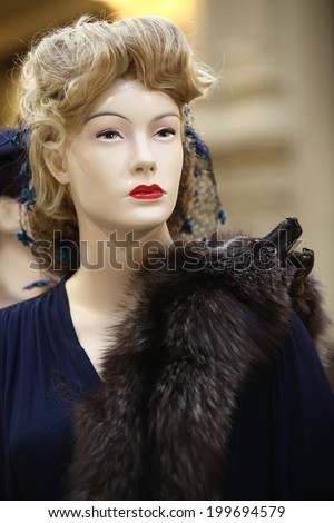 Mannequin, fashion store in Moscow-Russia./Mannequin