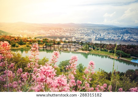 View on Turtle lake in Tbilisi, Georgia