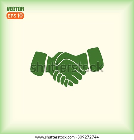 Vector icon handshake. background for business and finance