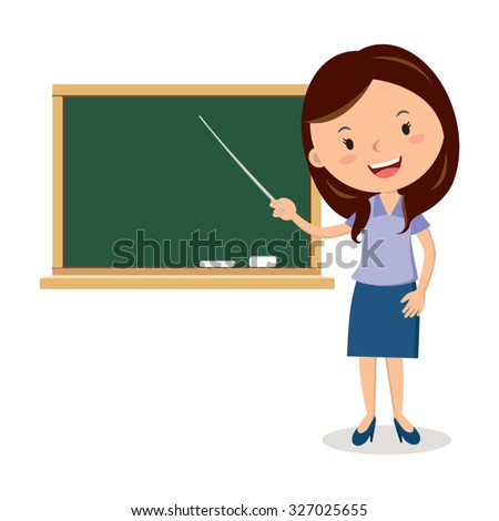 Cheerful teacher on lesson. Teaching. 