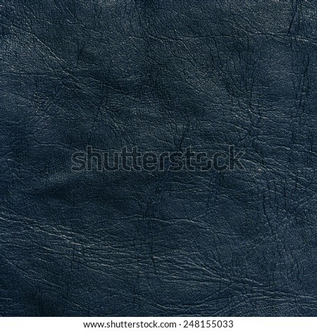Blue leather texture or background/ Blue leather texture or background