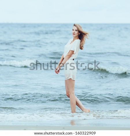 beautiful sensual girl in water portrait