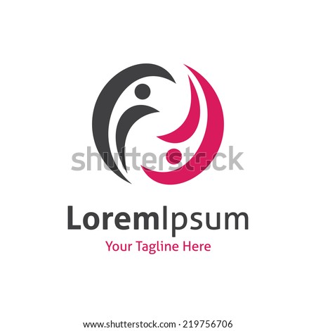 Human world life balance vector icon logo Human world life balance vector icon logo