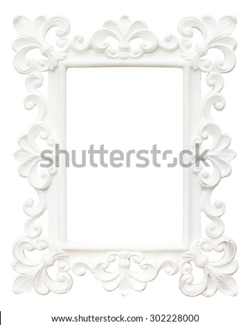 vintage classical white rectangle frame