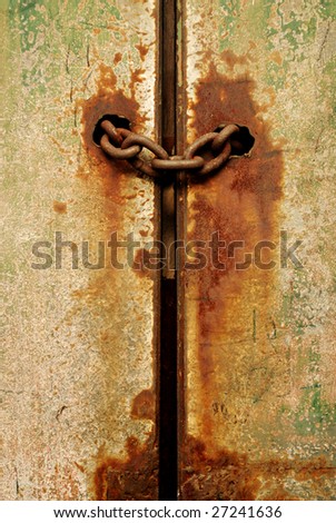 Chained Rusty Door or Gate