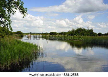 summer afternoon on banks of River Shannon, Ireland