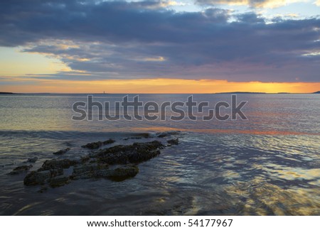 warm evening colours on Irelands West Coast at Rosses Point,Co.Sligo, Ireland