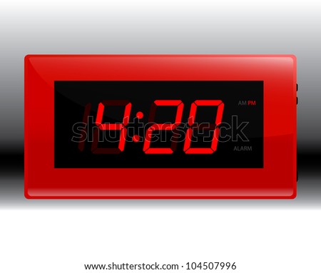 Red Digital Clock