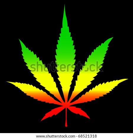 Logo Design Vector on Rasta Colors Cannabis Leaf Stock Vector 68521318   Shutterstock