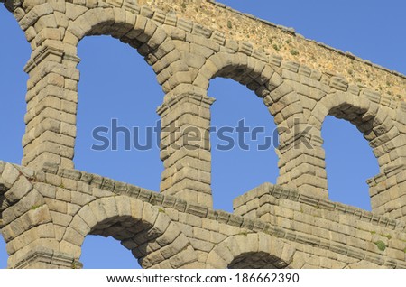 The Aqueduct of Segovia  is a Roman aqueduct and one of the most significant and best-preserved ancient monuments left on the Iberian Peninsula. Located in Spain and is the foremost symbol of Segovia