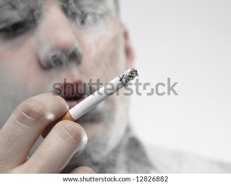 man with cigarette in mouth