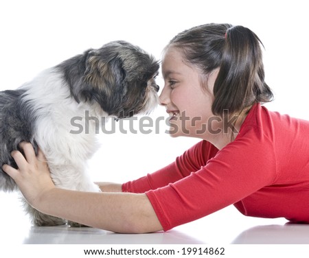A girl and her dog
