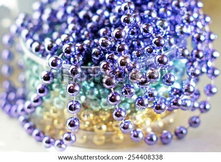 Lilac glass beads as abstract background
