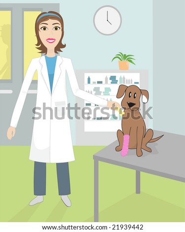 Veterinary Animal Doctor Vector Illustration - 21939442 : Shutterstock