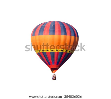 hot air balloon isolated on white background