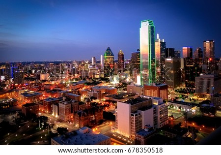 Dallas Downtown Sunset