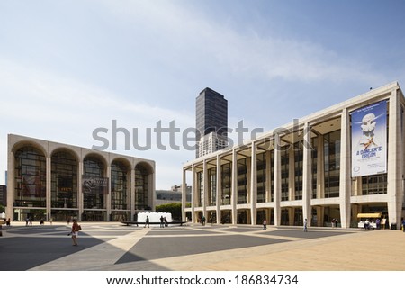 New York City - June 22: Lincoln Center and Metropolitan Opera House in New York on June 22, 2013