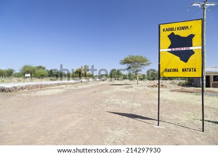 Famous signs when crossing the equator in Kenya.