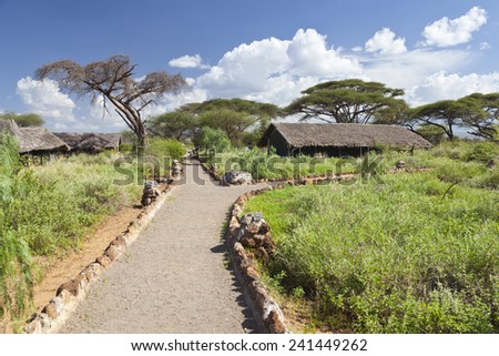 Tsavo, Kenya - February 4: Kibo Safari Camp in Amboseli National Park in Kenya on February 4, 2013