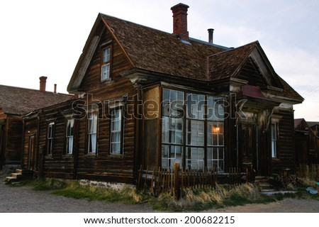 Bodie, California.  A mining town from the late 1800\'s is now a ghost town.  It now remains in a state of \