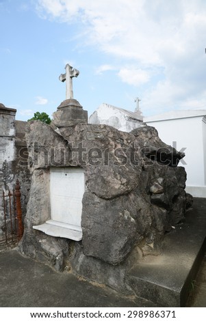 New Orleans, Louisiana - July 21, 2015: Grave site at the Saint Louis Cemetery #3.