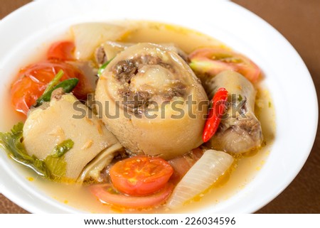 Oxtail soup, halal food