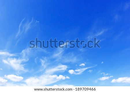 bright and beautiful blue sky