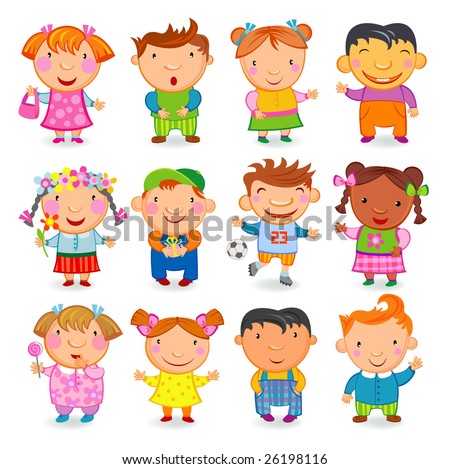 Vector Stock Free on Stock Vector   12 Kids Different Nations  Vector Image