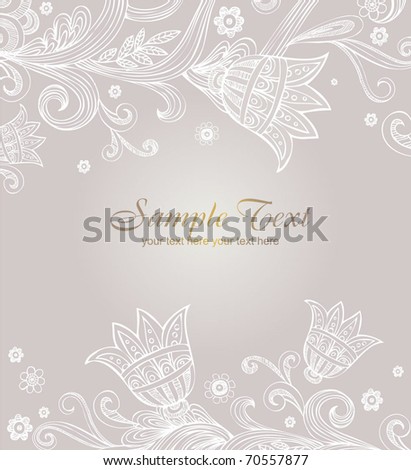 stock vector Wedding card vector floral pattern