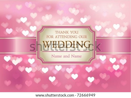  Amazing Wedding invitation on pink glittering background in hearts