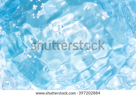 Blue clear fresh Water background.