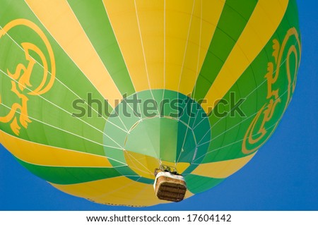 basket and a hot air balloon