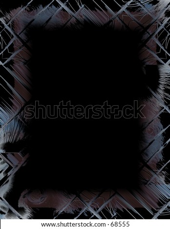 Dark and Creepy Background made of cat whiskers and metal cage bars.