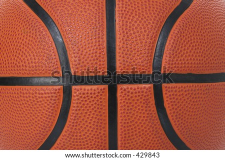 Detail of basket ball texture close-up.