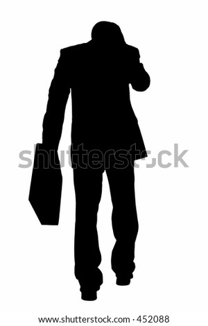 stock photo : Silhouette over white with clipping path.