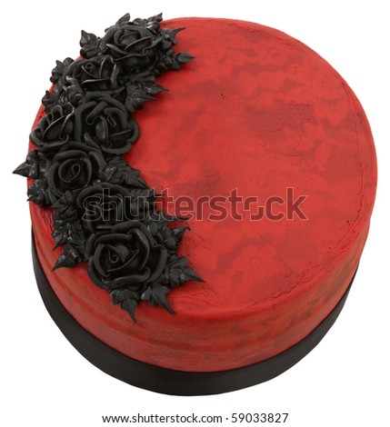Beautiful Red and Black Wedding Cake Pictures Gallery