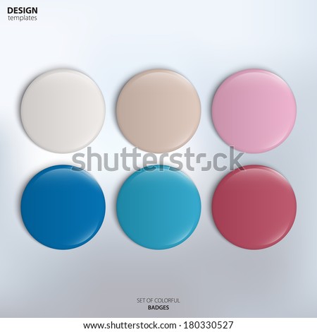 Vector set of colorful glossy badges Vector set of colorful glossy badges